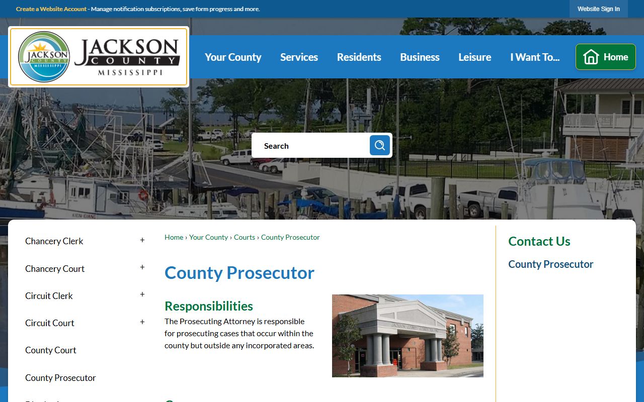 Jackson County criminal court records County Prosecutor office